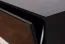 Moderner TV-Unterschrank mit zwei Türen Möllen 18, Farbe: Schwarz - Abmessungen: 30 x 180 x 40 cm (H x B x T), mit LED-Beleuchtung
