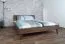 Doppelbett / Gästebett Engordany 10 | Buche Vollholz massiv | lackiert | Liegefläche: 160 x 200 cm | Farbe: Walnuss | mit stabiler Kopfstütze | zeitloses Design