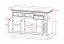 Kommode Gyronde 02, Kiefer massiv Vollholz, Farbe: Weiß / Eiche - 85 x 130 x 45 cm (H x B x T)