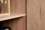 Modernes Wohnzimmer - Set A Jordalsgrenda, 4-teilig, Farbe: Eiche / Schwarz, inkl. LED-Beleuchtung, Push-to-open Funktion, zwei Kommoden, ein TV-Schrank, ein Wandregal
