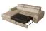Wohnlandschaft Sladenia 05 in Sand mit Bettfunktion und Staukasten - 251 x 167 cm (B x T) - Ottomane: Links