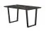 Esstisch Ourense 04, Farbe: Marmor schwarz / Schwarz - Abmessungen: 160 x 90 cm (B x T)