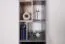 Jugendzimmer - Regal Lede 08, Farbe: Grau / Eiche / Weiß - Abmessungen: 190 x 45 x 40 cm (H x B x T)