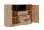 Schlafzimmer - Set | Eckkleiderschrank - Set M Fafe | 5-teilig | Farbe: Eiche Artisan / Schwarz | Kleiderschrank | Schrankaufsatz | Kommode | Soft-Close-System