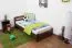 Kinderbett 90 x 200 cm | Massivholz: Kiefer | Nuss Lackiert | inkl. Rollrost Abbildung