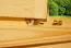 Holz-Gartenhaus 3,98 x 4,46 Meter (inkl. Dach) | Naturbelassen | Satteldach | 34 mm Blockbohlen-Haus Abbildung