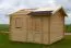 Holz-Gartenhaus 3,98 x 4,98 Meter (inkl. Dach) | Naturbelassen | Satteldach | 44 mm Blockbohlen-Haus Abbildung