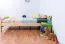 Kinderbett 140 x 200 cm | Massivholz: Kiefer | Natur Lackiert Abbildung