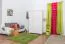 Kleiderschrank | 3 Drehtüren | 4 Schubladen | 3 Fächer | mit Kleiderstange | 120 cm breit | Massivholz | Farbe: Weiß Abbildung