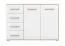 Sideboard / Kommode | Weiß / Eiche | Comarca 40 | 96 x 135 x 45 cm | 1 Türe | 4 Schubladen | 3 Fächer | Zweifarbig | Korpus in Holzoptik