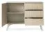 Kommode mit zwei Fächern Crewe 10, Farbe: Beige / Eiche - Abmessungen: 80 x 106 x 38 cm (H x B x T)