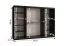 Großer Kleiderschrank mit 10 Fächern Liskamm 23, Farbe: Schwarz matt / Weiß matt - Abmessungen: 200 x 250 x 62 cm (H x B x T), mit zwei Kleiderstangen