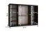 Eleganter Kleiderschrank mit drei Türen Balmenhorn 69, Farbe: Weiß matt - Abmessungen: 200 x 250 x 62 cm (H x B x T), mit 10 Fächern