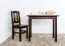 Stuhl Kiefer massiv Vollholz Walnussfarben Rustikal Junco 248 - Abmessungen: 91 x 35 x 44 cm (H x B x T)