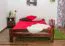 Jugendbett Kiefer Vollholz massiv Nussfarben A11, inkl. Lattenrost - Abmessung 160 x 200 cm