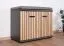Schuhschrank mit zwei Fächern Ringerike 13, Farbe: Anthrazit / Eiche Artisan - Abmessungen: 46 x 60 x 32 cm (H x B x T), mit zwei Türen