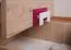 Kinderzimmer - Kommode Fabian 08, Farbe: Eiche Hellbraun / Weiß / Rosa - 93 x 120 x 40 cm (H x B x T)
