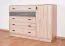 Kommode mit 5 Schubladen Niel 17, Farbe: Eiche / Anthrazit - Abmessungen: 95 x 135 x 40 cm (H x B x T)