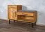 Sitzbank mit Stauraum / Schuhschrank Kumeu 56 Wildeiche massiv geölt - Abmessungen: 70 x 97 x 36 cm (H x B x T)