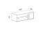 Jugendzimmer - TV-Unterschrank Modave 08, Farbe: Eiche / Weiß / Grau - Abmessungen: 42 x 120 x 50 cm (H x B x T)