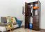 Schmaler Kleiderschrank | 1 Drehtür | 4 Schubladen | mit Kleiderstange | 80 cm breit | Massivholz | Farbe: Nuss Abbildung
