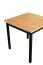 Esszimmertisch LIGA in Schwarz/Eiche gehalten, quadratische form, kratzfeste Laminatplatte, Abmessung 80 x 80 (B x T), Tischplattenhöhe von 32 mm