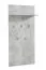 Garderobe mit Beton Optik Molia 03, fünf Haken, eine Ablagefläche, Farbe: Beton, ABS-Kantenschutz, Maße: 137 x 67 x 19,5 cm, für Vorraum