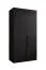 Kleiderschrank | 1 Fach | Farbe: Schwarz | 1 Kleiderstange | Soft-Close-Funktion | 1 Meter breit | Griffe: Schwarz | ABS-Kanten | Maße: 100 x 52 x 202 cm