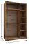 Kleiderschrank / Schiebetürenschrank | 2 Kleiderstangen | 6 Fächer | 245,5 x 150 x 64 cm | 6 Einlegeböden | 2 Schiebetüren | Farbe: Kaschmir | Soft-Close