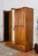 Kleiderschrank Kiefer Vollholz massiv Eichefarben Rustikal Junco 02 - Abmessung: 195 x 162 x 60 cm (H x B x T)