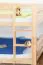 Etagenbett / Spielbett David Buche massiv natur mit Rutsche, inkl. Rollrost - 90 x 200 cm, teilbar