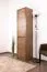Drehtürenschrank / Kleiderschrank Selun 06, Farbe: Eiche Dunkelbraun - Abmessungen: 196 x 50 x 43 cm (H x B x T)