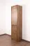 Drehtürenschrank / Kleiderschrank Selun 06, Farbe: Eiche Dunkelbraun - Abmessungen: 196 x 50 x 43 cm (H x B x T)