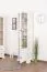 Vitrine Sentis 17, Farbe: Kiefer weiß - Abmessungen: 192 x 58 x 40 cm (H x B x T)