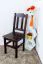Stuhl Kiefer massiv Vollholz Walnussfarben Rustikal Junco 248 - Abmessungen: 91 x 35 x 44 cm (H x B x T)