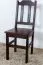 Stuhl Kiefer massiv Vollholz Walnussfarben Rustikal Junco 248 - Abmessungen: 91 x 35 x 44 cm (H x B x T)