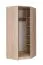 Drehtürenschrank / Eckkleiderschrank Festos 01, Farbe: Eiche - Abmessungen: 212 x 94 x 94 cm (H x B x T)