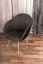 Moderner Stuhl Maridi 103 für Esszimmer, Schwarz, 88 x 61 x 56 cm, Stoffbezug und Kunstleder, originelles Design, stilvolle Rautensteppung an der Außenseite