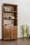 Bücherregal Kiefer massiv Vollholz Eichefarben B002 - Abmessung 190 x 80 x 42 cm (H x B x T)