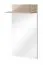 Garderobenspiegel mit Ablage Bratteli 12, Farbe: Eiche Sonoma - Abmessungen: 107 x 60 x 28 cm (H x B x T)