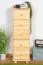 Kommode Kiefer massiv Vollholz natur 032 - Abmessung 122 x 40 x 42 cm (H x B x T)