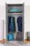 Drehtürenschrank / Kleiderschrank Segnas 09, Farbe: Grau - 198 x 90 x 53 cm (H x B x T)