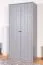 Drehtürenschrank / Kleiderschrank Segnas 09, Farbe: Grau - 198 x 90 x 53 cm (H x B x T)