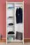 Kinderzimmer - Drehtürenschrank / Kleiderschrank Benjamin 12, Farbe: Weiß - Abmessungen: 198 x 84 x 56 cm (H x B x T)