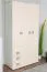 Drehtürenschrank / Kleiderschrank 19, Farbe: Weiß / Creme - Abmessungen: 236 x 126 x 56 cm (H x B x T)