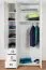 Kinderzimmer - Drehtürenschrank / Kleiderschrank Benjamin 19, Farbe: Weiß - Abmessungen: 236 x 126 x 56 cm (H x B x T)