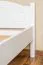 Bettrahmen für Kinder / Kinderbett 100 x 200 cm | Massivholz: Buche | Weiß Lackiert Abbildung