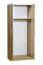 Schmaler 80 cm breiter Kleiderschrank mit 2 Türen | Farbe: Sonoma Eiche Abbildung