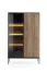 Wohnzimmer - Set A Chelmsford, 3-teilig, Farbe: Schwarz / Eiche