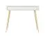 Schminktisch | Weiß | 1 Schublade | Griffe und Beine: Metall | Maße: 78 x 100 x 38 cm | stilvolle Lamellen-Front | elegant | hochwertig Verarbeitet